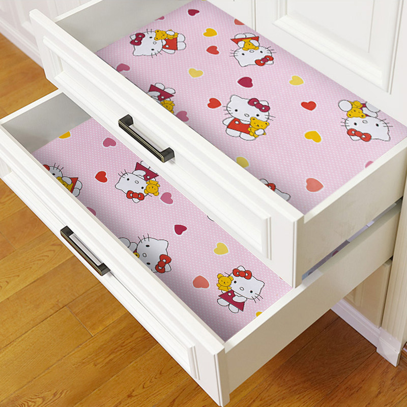 创意桌面抽屉衣柜鞋柜装饰加厚防水卡通欧式防潮自粘免洗防污贴纸,居家日用,防潮垫/抽屉垫,淘宝优惠券,粉丝福利购,淘宝优惠卷