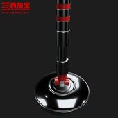 尚知宝高档红色加粗不锈钢杆特厚圆盘棉头杆子液压杆拖把杆旋转