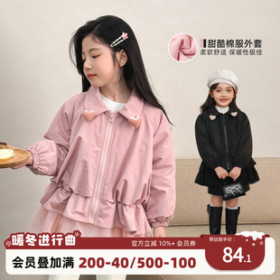 保暖棉袄洋气儿童外套夹棉 新款 NORNOR陈大猪童装 女童棉服2025冬季