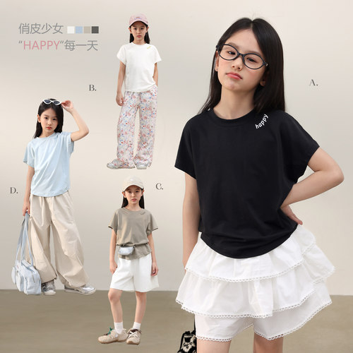 NORNOR女童短袖t恤夏季新款
