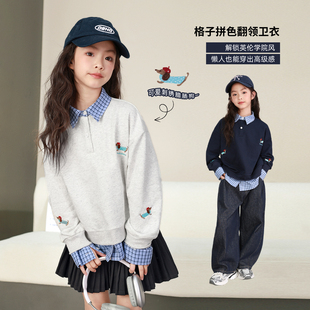 休闲百搭儿童宽松上衣 NORNOR陈大猪童装 女童卫衣2025春装 新款 韩版