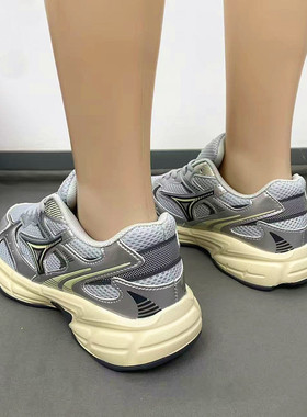 ins复古老爹鞋男女情侣网面运动鞋 潮2025春秋新款厚底轻便跑步鞋