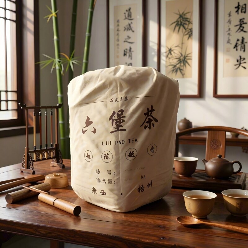 正品广西农垦茂圣六堡茶623105原箩大箩25kg一级2023年陈化参香