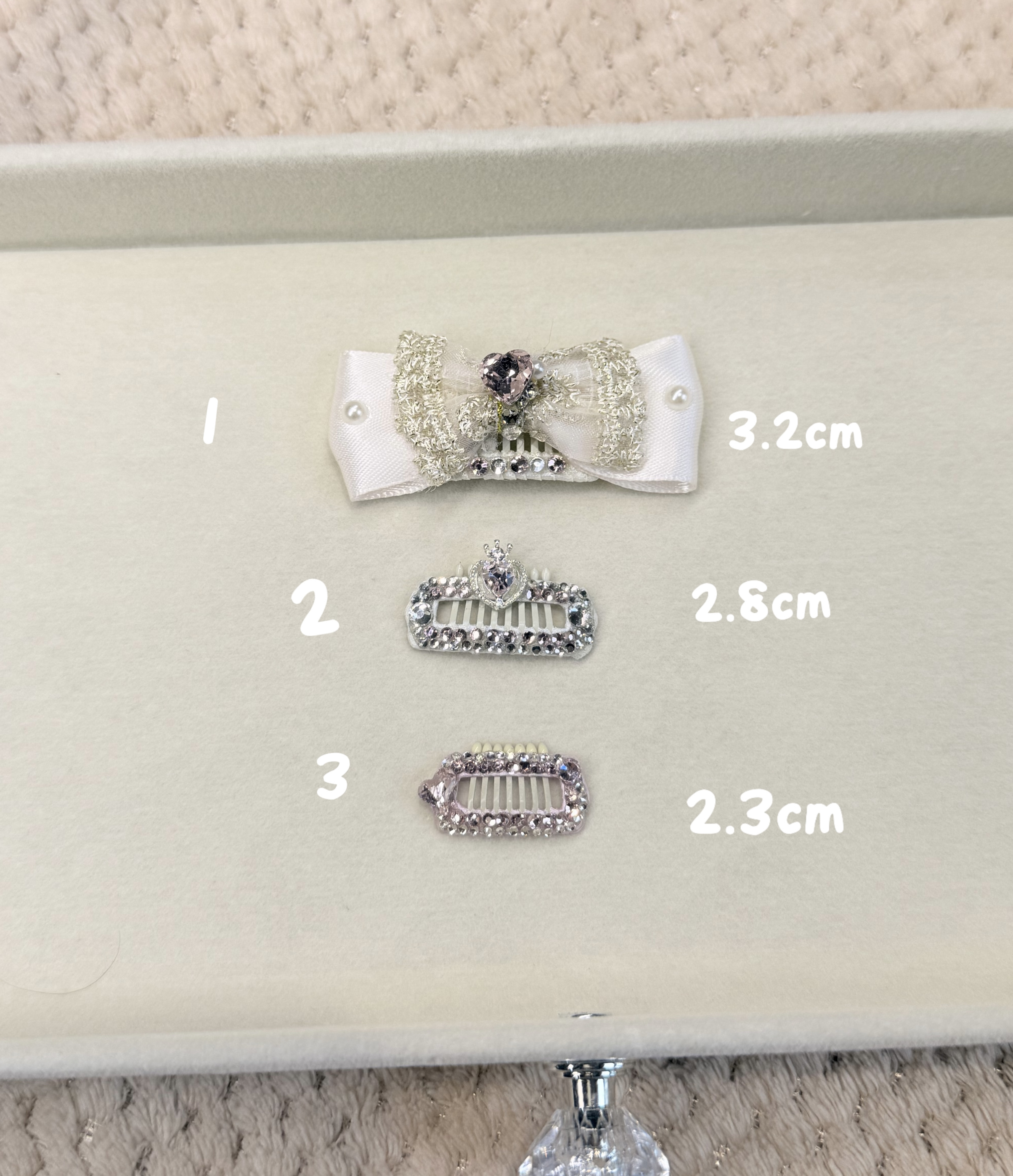 原创宠物发夹碎发bb夹夹子狗狗迷你不锈钢梳夹宫廷华丽满钻Bb夹