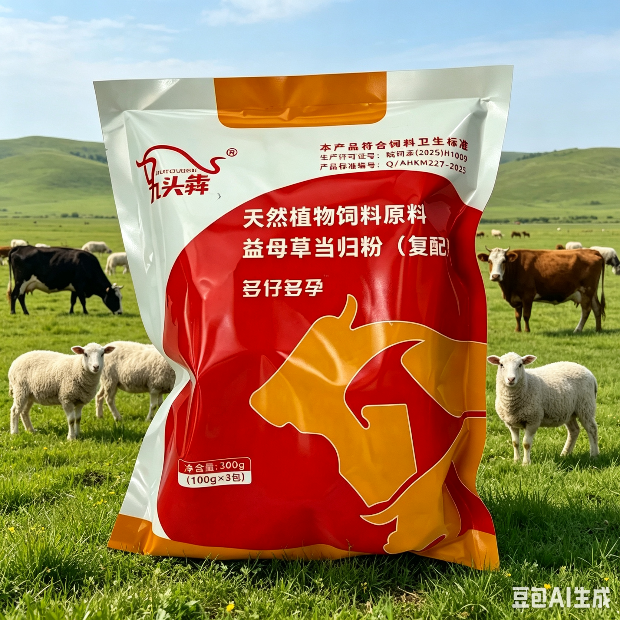 兽用母牛诱情剂牛羊药发情促孕散促排卵药益母草当归草多仔多孕