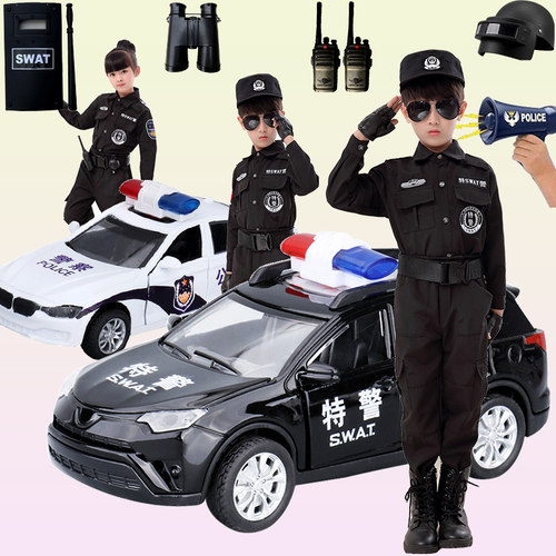 万圣节儿童演出警察服特警装备