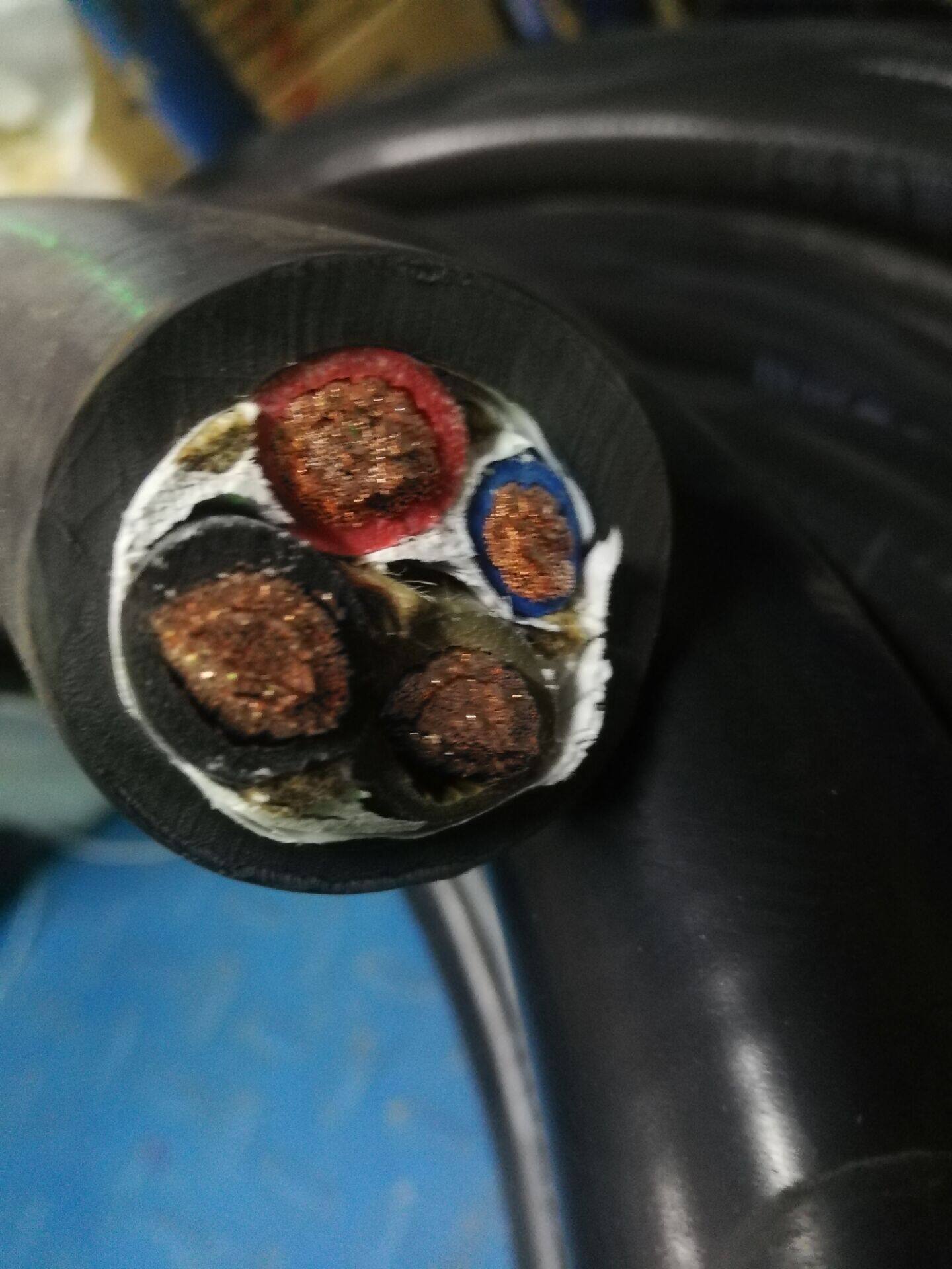 上海恒光阻燃zr-yc3*50 1*25平方国标橡套电缆橡胶软电缆耐磨电线