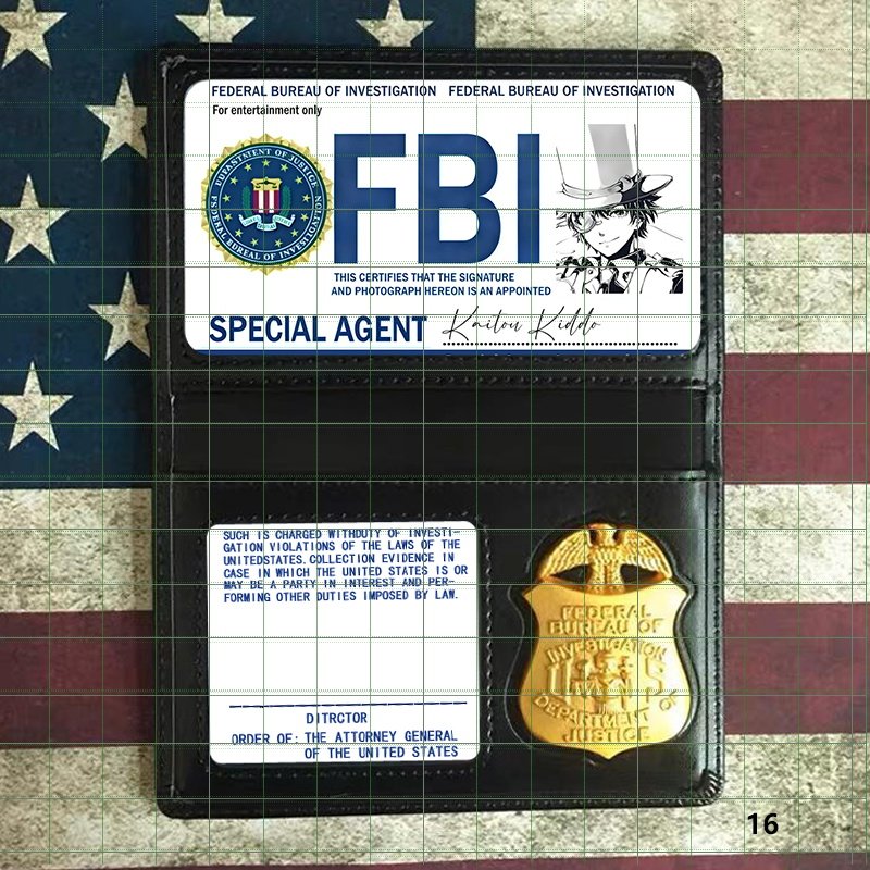 名侦探柯南周边FBI卡套工藤新一怪盗基德毛利兰赤井秀驾驶证皮套