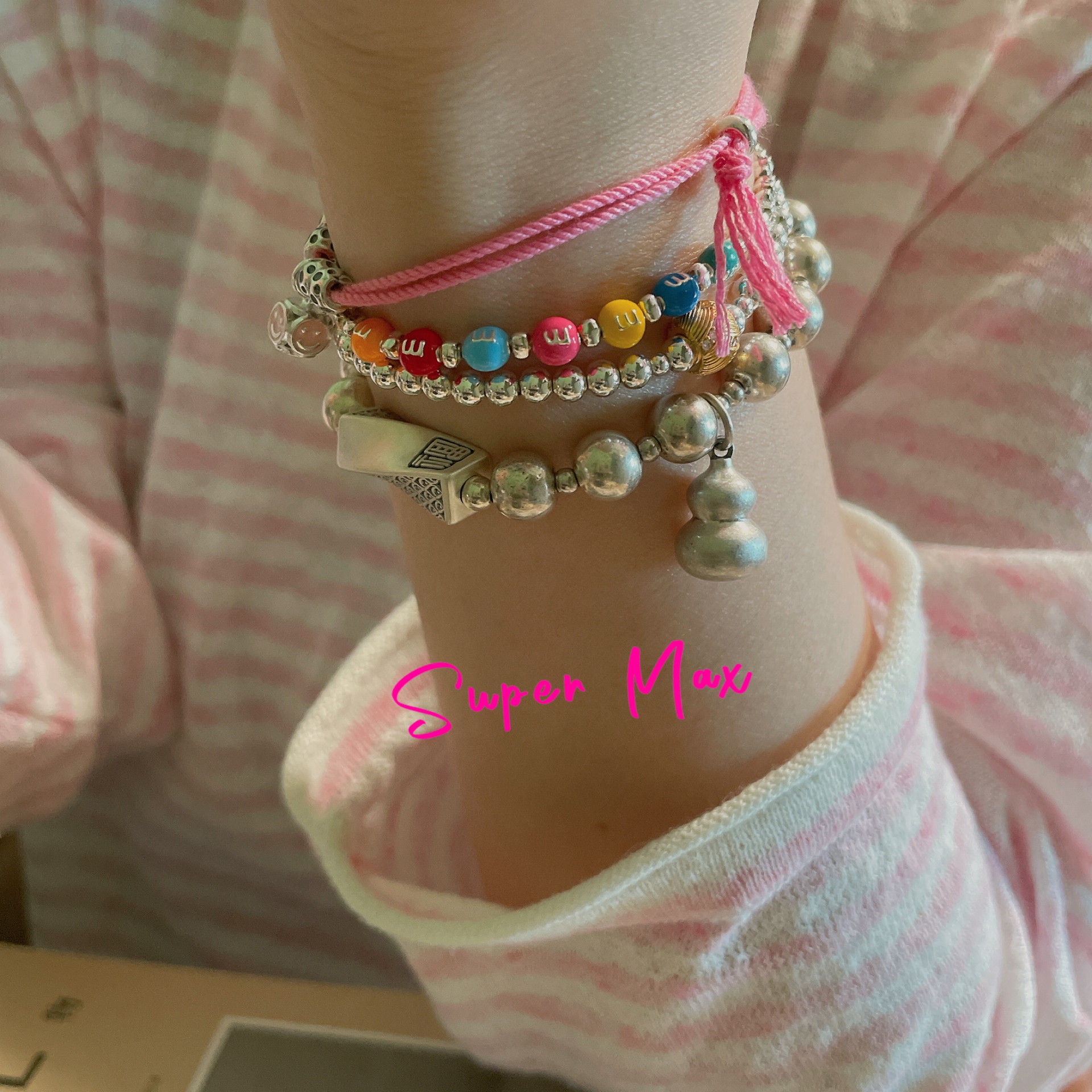 纯银s925足银999葫芦复古做旧串珠手链古风小众设计原创叠戴首饰