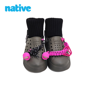 【native官方正品】clog2.0厚底洞洞半拖DIY可外穿含袜套休闲鞋