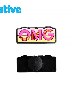 【下架】native洞洞鞋童鞋鞋花乐乐扣趣味字母OMG潮流搭配时尚配