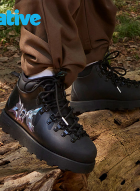 【直播专属】Fitzsimmons3.0黑色系亲子欧包靴液态幻境撞色靴子