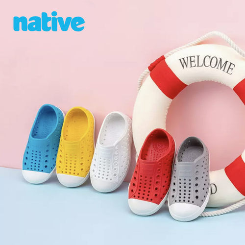透气夏季纯色百搭native洞洞鞋