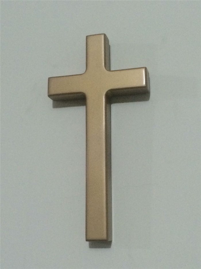 金色实木十字架挂墙客厅装饰