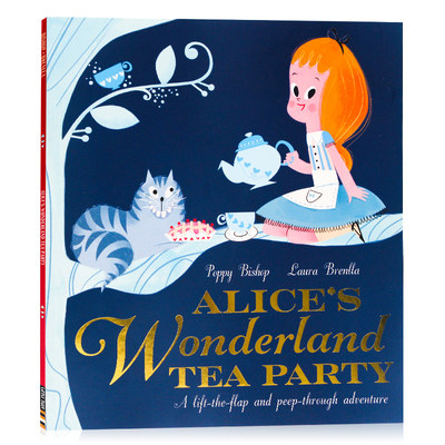 爱丽丝梦游仙境茶话会 Alice's Wonderland Tea Party 翻翻书 英文原版绘本 英语启蒙睡前童话故事图画书 亲子共读绘本 平装大开