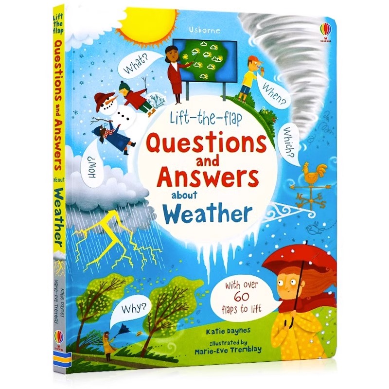 Usborne问与答系列科普百科翻翻书天气 英文原版绘本 Lift-the-Flap Questions and Answers Weather 幼儿童认知启蒙英语读物