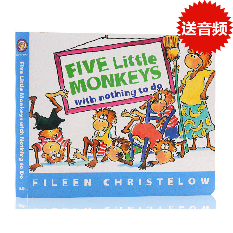 five little monkeys with nothing to do 纸板 幼儿童英语启蒙图画