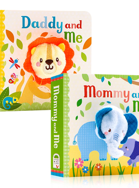 欧美经典童谣手指偶书2册套装爸爸妈妈和我 英文原版绘本 Mommy/Daddy and Me Finger 亲子互动纸板洞洞书小小手掌书宝宝玩具书
