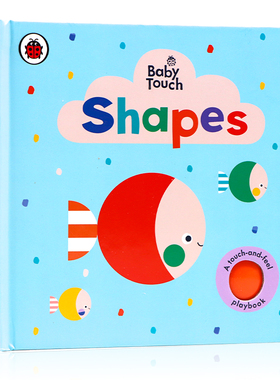 Baby Touch Shapes形状启蒙认知触摸书英文原版绘本 ladybird小瓢虫出版大开纸板玩具书撕不烂 0-1-2-3岁宝宝感官训练思维开发