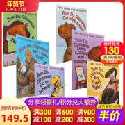Tiếng Anh ban đầu bức tranh sách Genuine Làm thế nào Đỗ Khủng long Khủng long Series 6 gia đình có toàn bộ gói truyện tranh Wu Minlan bìa mềm cho trẻ em khuyến cáo danh sách sách