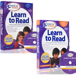 英文原版迷上语音系列Level Learn to Read 3 4 套装Hooked on Phonics Word Families Early 4-6岁美国幼儿园自然拼读学习