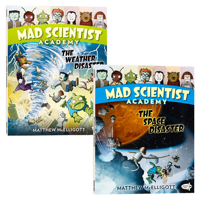 疯狂科学学院系列漫画2册英文