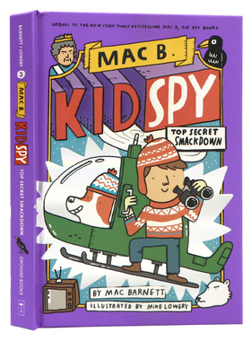 黑超特警队3 英文原版漫画小说 Mac B Kid Spy 3 Top Secret Smackdown 儿童侦探冒险推理间谍卧底精装漫画学乐出版Mac Barnett
