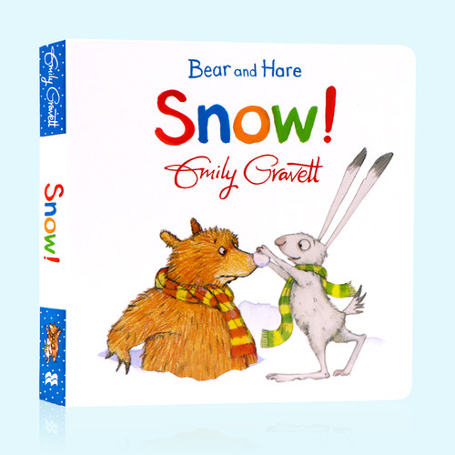 Bear and Hare: Snow! 英文原版绘本 雪 格林威奖作家Emily Gravett 熊和兔子的友谊纸板书 儿童性格行为习惯养成 温馨友谊图画书
