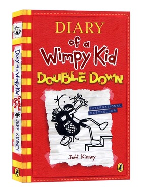 小屁孩日记11英文原版漫画 Diary of a Wimpy Kid Double Down 第11本哭包日记英文版少儿童英语读物桥梁章节书性格习惯养成