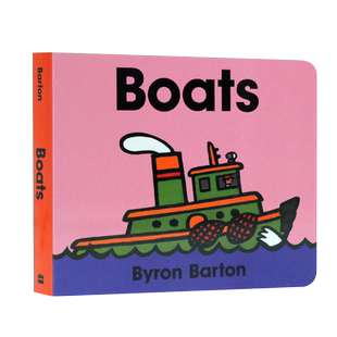 船 英文原版绘本Boats交通工具小百科儿童情境体验故事绘本启蒙认知图画书拜伦巴顿进口英语绘本Byron Barton作品纸板书