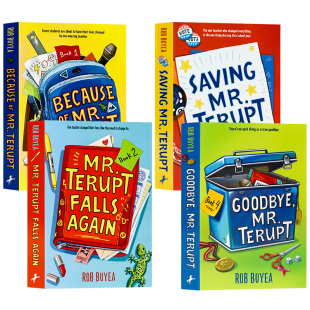 励志读物 Terupt 都怪特鲁普先生 特鲁普特先生又跌倒了 Mr. Because 平装 特鲁普先生4册 拯救特鲁特先生 英文原版
