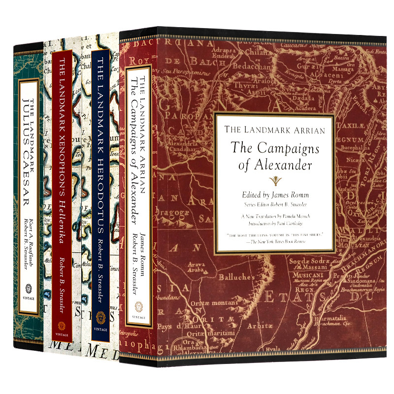 里程碑系列4册英文原版The Landmark Series 伯罗奔尼撒战争史 希罗多德凯撒大帝亚历山大远征记色诺芬历史读物进口书籍历史平装