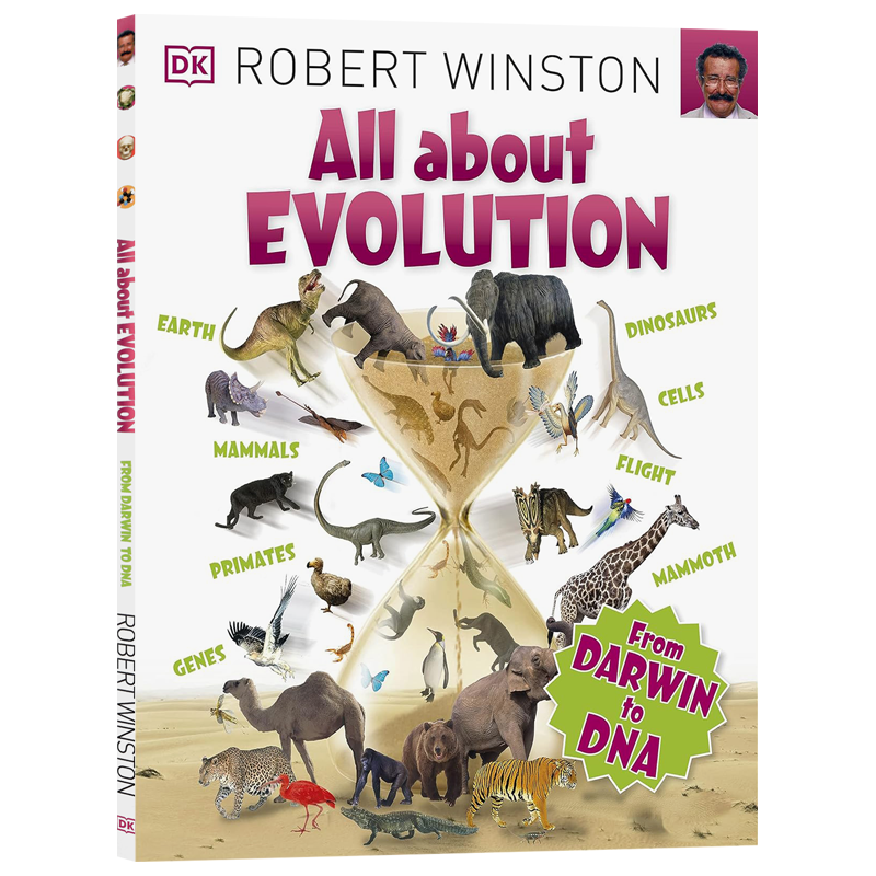 DK 关于进化 All About Evolution 英文原版儿童生物科学生命学科普百科达尔文进化论基因DNA遗传学青少年学习参考书籍有趣的进化