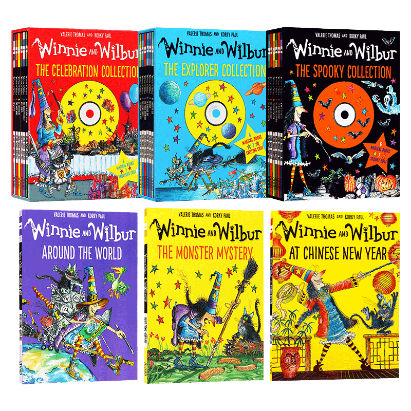 牛津精品认知绘本女巫温妮与黑猫威尔伯13册 英文原版 Winnie and Wilbur 儿童英文故事绘本睡前故事儿童性格养成平装版