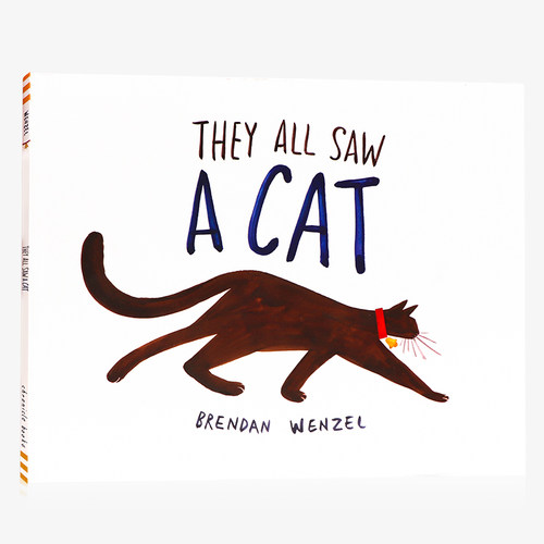 他们都看见了一只猫 They All Saw a Cat 英文原版绘本 2017年凯迪克奖绘本 儿童睡前图画故事书 亲子共读 Brendan Wenzel