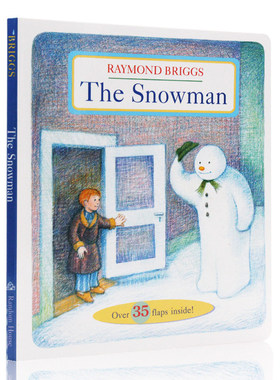 英文原版绘本The Snowman雪人纸板书趣味翻翻书 多达35个翻页Raymond Briggs雷蒙·布力格 荣获波士顿环球号角图画书奖 经典故事书