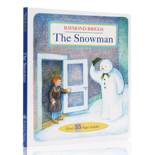 英文原版绘本The Snowman雪人纸板书趣味翻翻书 多达35个翻页Raymond Briggs雷蒙·布力格 荣获波士顿环球号角图画书奖 经典故事书