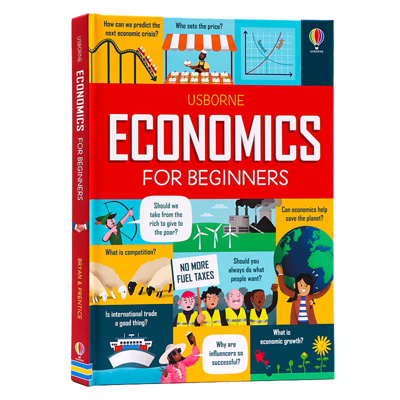 Usborne 少年商学院 读懂经济学英文原版绘本 Economics for Beginners 初学者经济青少年经济学知识科普读物精美插图信息图表