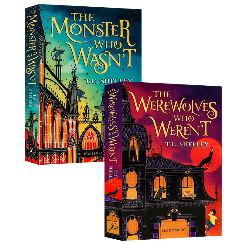 新晋的小鬼狼人2册英文原版 The Monster Who Wasn't The Werewolves Who Weren't 儿童奇幻冒险小说 中小学生英文课外阅读桥梁书