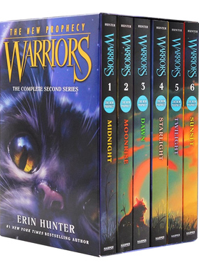 猫武士第二部曲6册 新预言 英文原版 Warriors The New Prophecy Box Set 传奇的猫族儿童成长励志章节桥梁书艾琳亨特ErinHunter