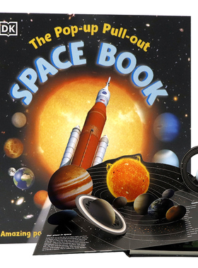 现货DK太空科普百科Pop Up立体书英文原版 The Pop-up Pull-out Space Book 交互式拉出页面探秘太空行星科普启蒙全彩插画版图解
