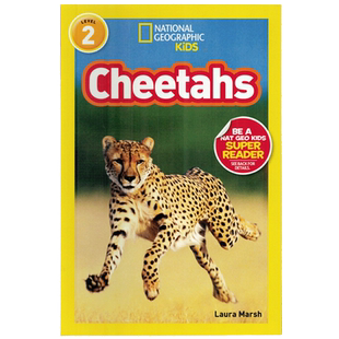 国家地理分级阅读猎豹英文原版绘本 National Geographic Kids Level2:Cheetahs 动物科普百科读物少儿英语启蒙绘本