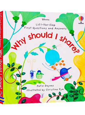Usborne问与答翻翻书 我为什么要分享 英文原版 Lift-the-Flap First Questions and Answers Why Should I Share儿童启蒙英语读物