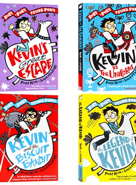 预售 飞行小马历险记4册 英文原版 Max and Kevin A Rolypoly Flying Pony Adventure凯文和饼干大盗/VS独角兽/大逃亡/凯文的传奇