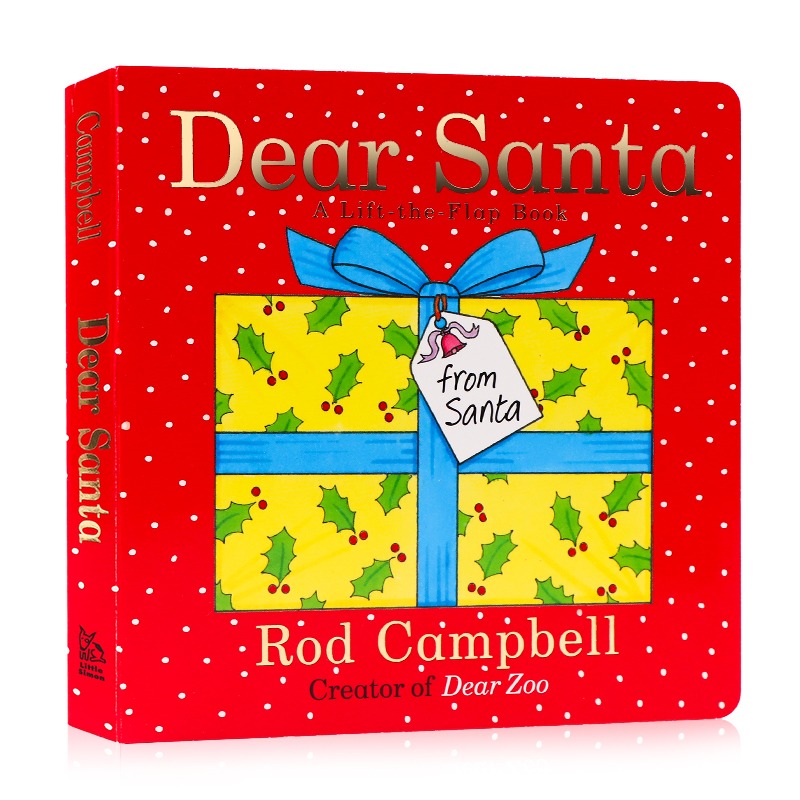亲爱的圣诞老人 Dear Santa 英文原版绘本 儿童纸板触摸书翻翻书 低幼英语启蒙 Dear Zoo作者Rod Campbell 圣诞节主题绘本礼物