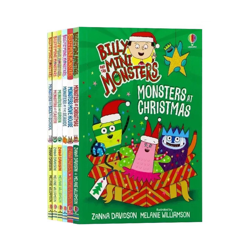 Usborne出品 比利和迷你怪兽们6册套装 英文原版 Billy and the Mini Monsters全彩儿童幽默桥梁章节书小学生英语学习课外读物