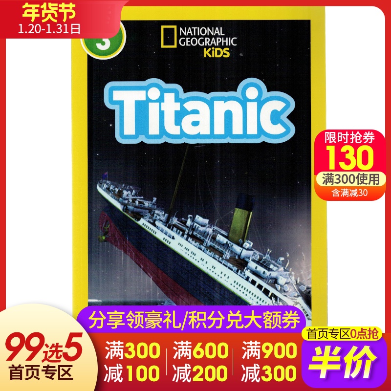 English truyện tranh gốc National Geographic Kids Level3: Titanic National Geographic lớp tiểu học đọc sách ảnh cho trẻ em Tiếng Anh Giác Ngộ