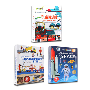城市飞机交通工具百科立体书3册英文原版The Ultimate Book of Space/Airplanes and Airports/ConstructionTwirl儿童科普英语读物