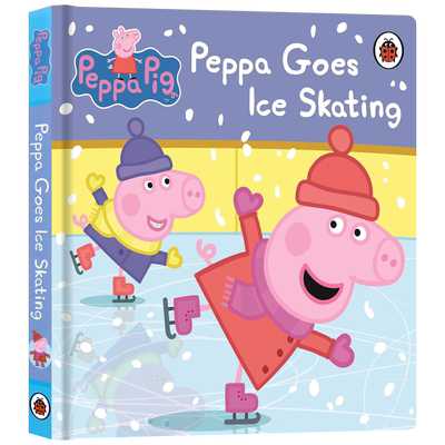 小猪佩奇去滑冰英文原版绘本