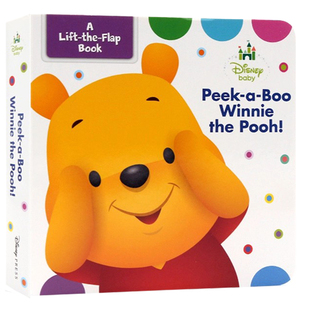 迪士尼宝宝小熊维尼 躲猫猫 Disney Baby Peek a Boo Winnie the Pooh英文原版绘本 儿童启蒙纸板翻翻图画书 亲子互动